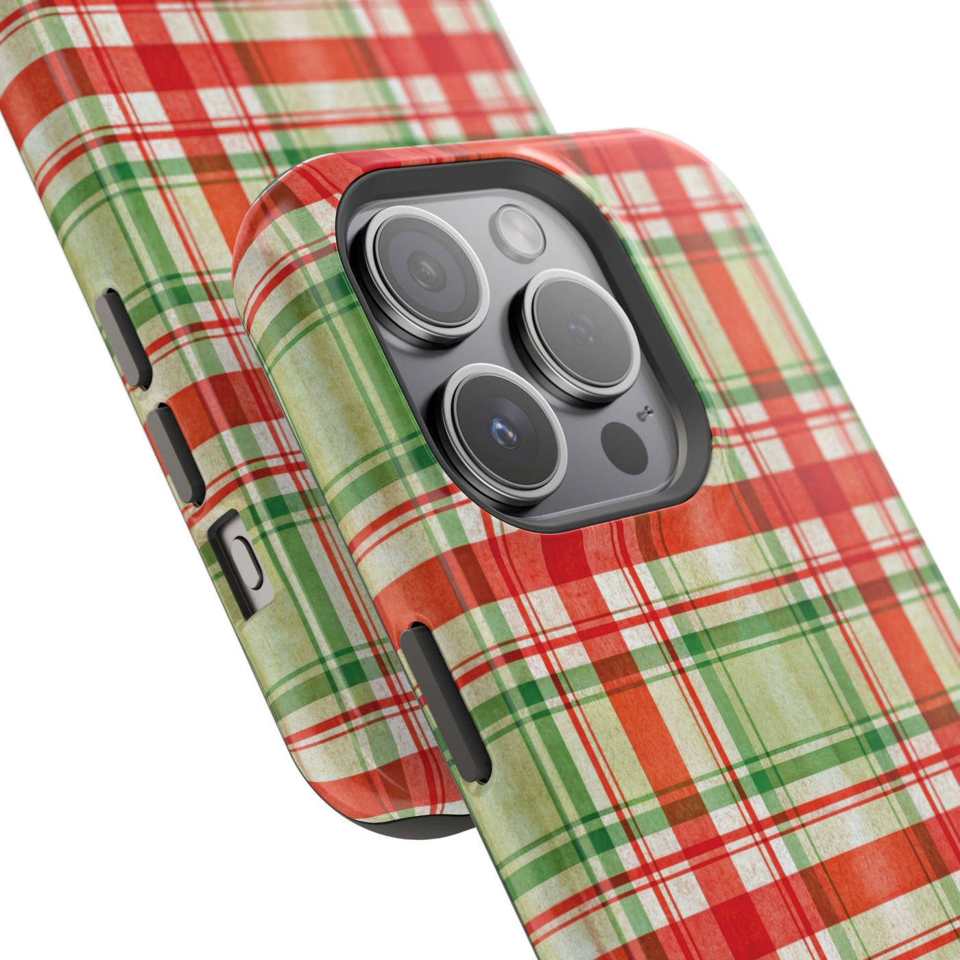 Aesthetic Tough Magsafe Red Green Checkered Phone Case - For iPhone 17 Pro Max iPhone 16 Pro iPhone 15 Iphone 14 Plus 13 Pro 12 11 10 - Studio40ParkLane