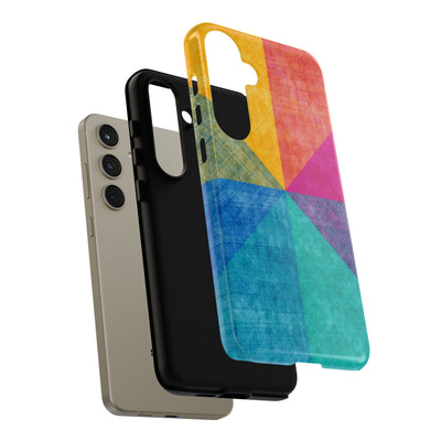 Impact Resistant, Colored Shapes, Cute Phone Cases for Samsung S24, S23, S22, S21, IPhone 15 pro Iphone 14 pro Iphone 13 IPhone 12 Iphone 11