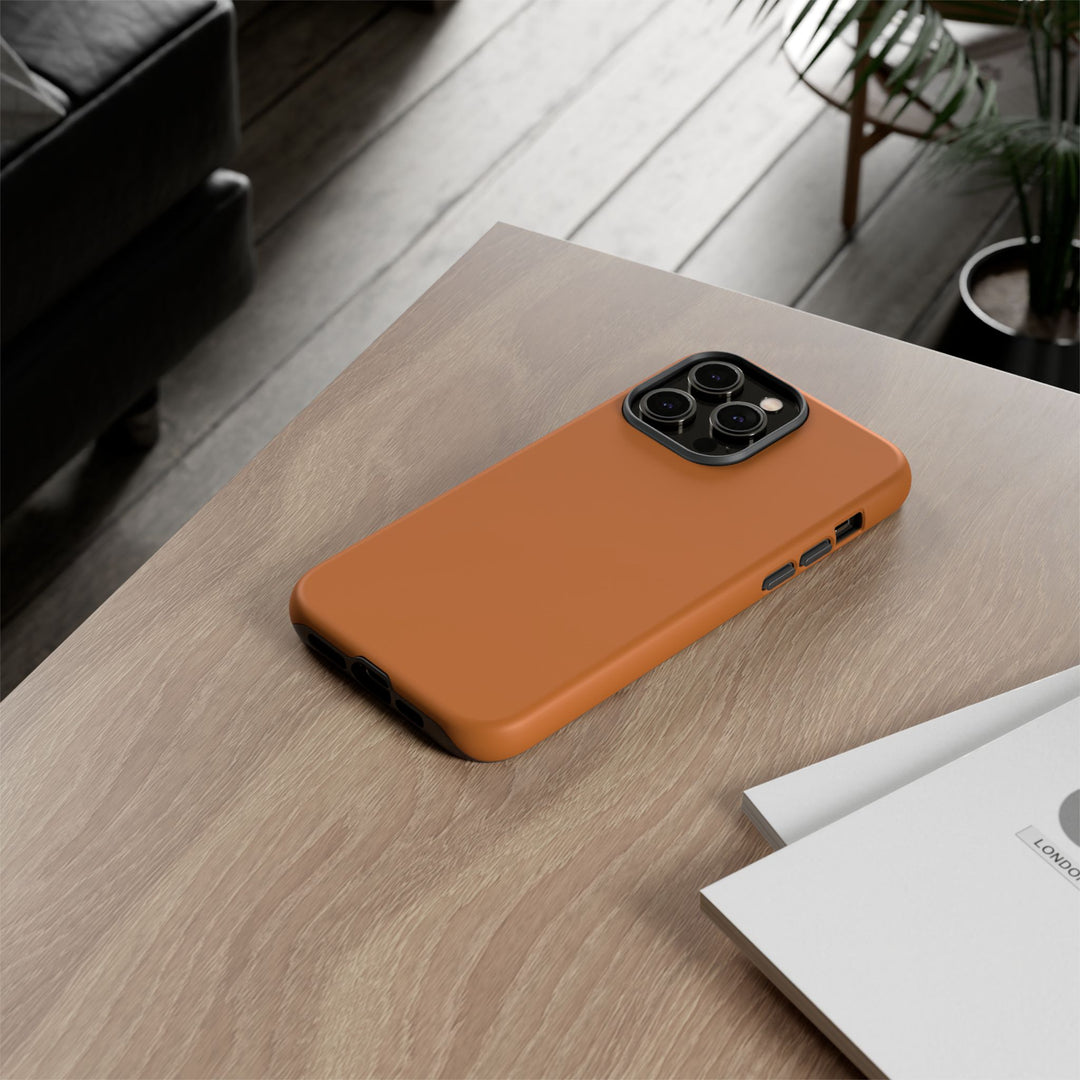 Premium Tough Rusty Brown Orange Gift for Her Cute Phone Cases for Samsung S25 S24, S23, S22, S21, Iphone, 16, 15, 14, 13 Pro Max Ultra - Studio40ParkLane