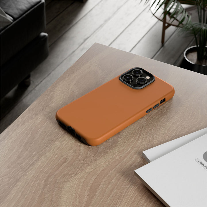 Premium Tough Rusty Brown Orange Gift for Her Cute Phone Cases for Samsung S25 S24, S23, S22, S21, Iphone, 16, 15, 14, 13 Pro Max Ultra - Studio40ParkLane