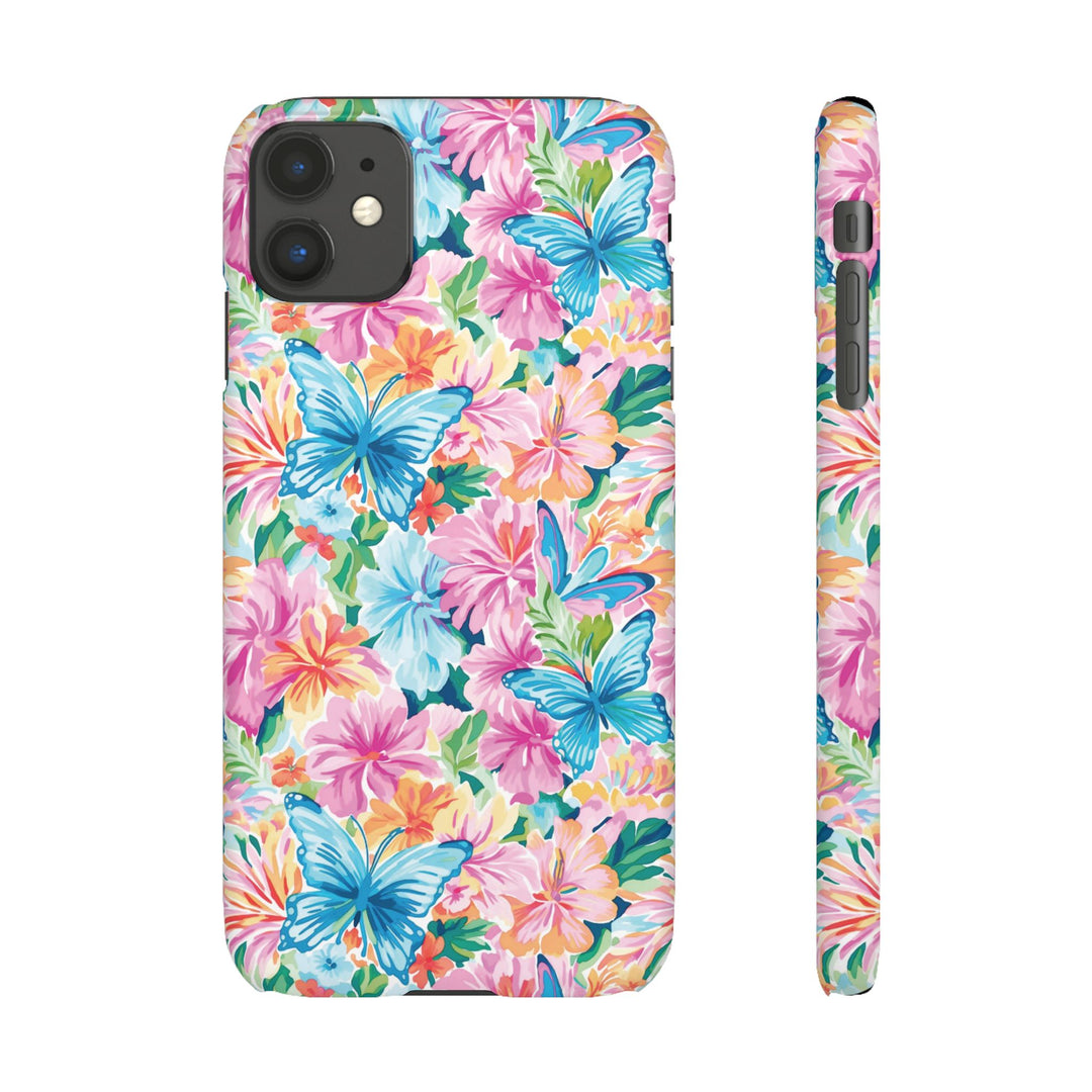 Sleek Snap Butterflies Flowers Cute Phone Case for iPhone 16 15 14 13 12 11 X Xs Max Xr Pro Plus Samsung Galaxy S24 S23 S22 S21 S20 Ultra