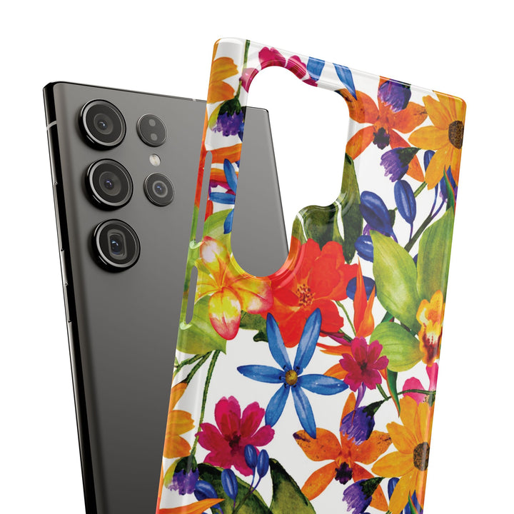 Sleek Snap Colorful Flowers Cute Phone Case for iPhone 16 15 14 13 12 11 X Xs Max Xr Pro Plus Samsung Galaxy S24 S23 S22 S21 S20 Note Ultra