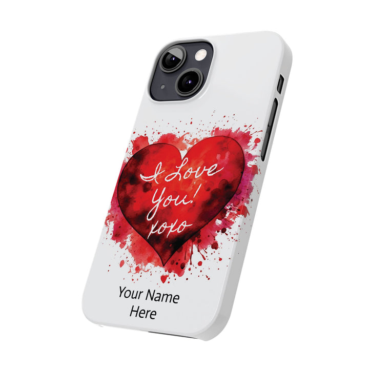 Slim Custom Personalized Valentine Love Gift for Her Cute Phone Cases for Iphone 16 Pro Max | iPhone 15 Case | iPhone 15 Pro Max Case, Iphone 14, 13, 12, 11, 10, 8, 7 - Studio40ParkLane