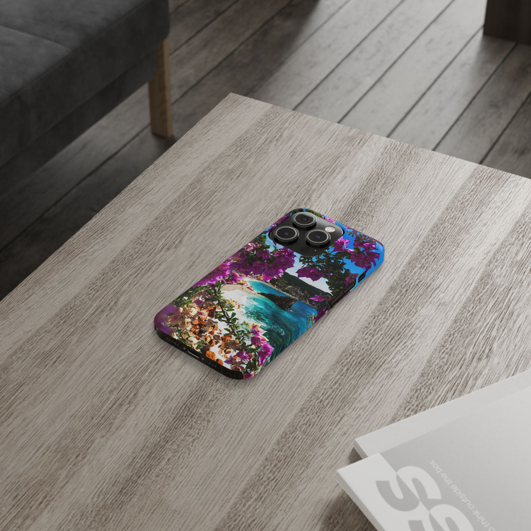Slim Bougainvillea Sea View Cute Phone Cases for Iphone | iPhone 15 Case | iPhone 15 Pro Max Case, Iphone 14, Iphone 14 Pro Max, Iphone 13 - Studio40ParkLane