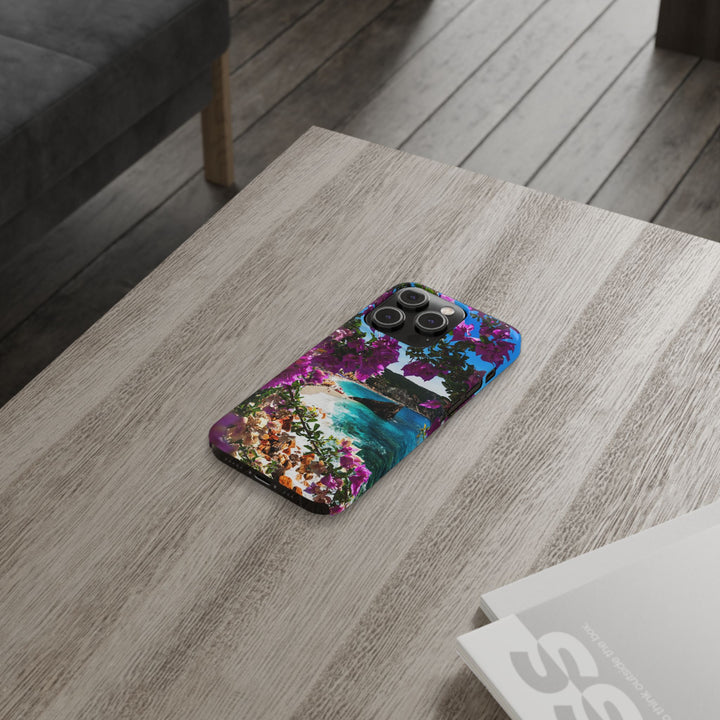 Slim Bougainvillea Sea View Cute Phone Cases for Iphone | iPhone 15 Case | iPhone 15 Pro Max Case, Iphone 14, Iphone 14 Pro Max, Iphone 13 - Studio40ParkLane