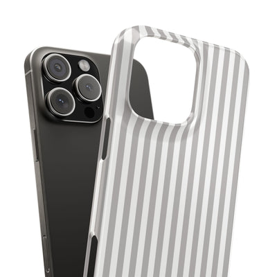 Slim Light Grey Striped Cute Phone Case for Iphone 16 - | iPhone 15 Pro Max Case | iPhone 14 Case Iphone 13 12 11 10 9 8 7 Gift for Her - Studio40ParkLane