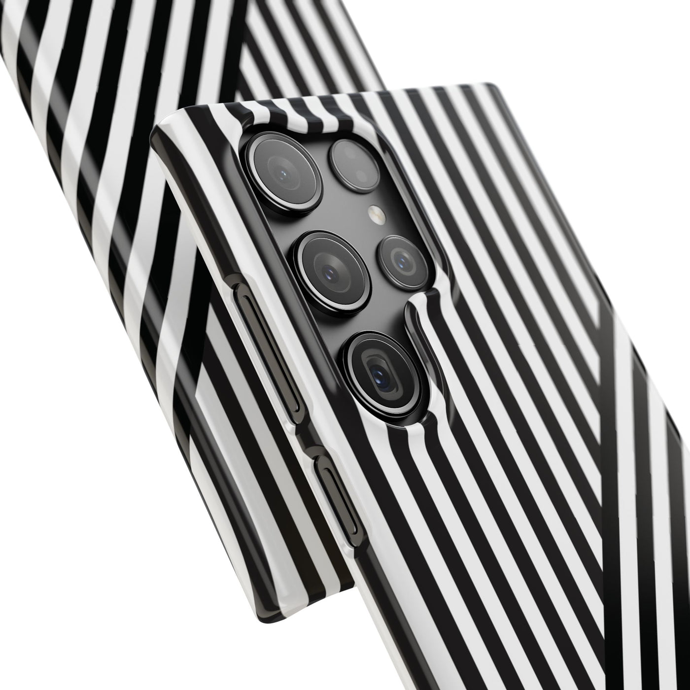 Aesthetic Black White Stripes Cute Phone Case Sleek Snap - For iPhone 17 Pro Max iPhone 16 Pro iPhone 15 Iphone 14 Plus 13 Pro 12 11 10 Gift - Studio40ParkLane