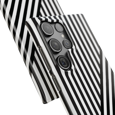 Aesthetic Black White Stripes Cute Phone Case Sleek Snap - For iPhone 17 Pro Max iPhone 16 Pro iPhone 15 Iphone 14 Plus 13 Pro 12 11 10 Gift - Studio40ParkLane
