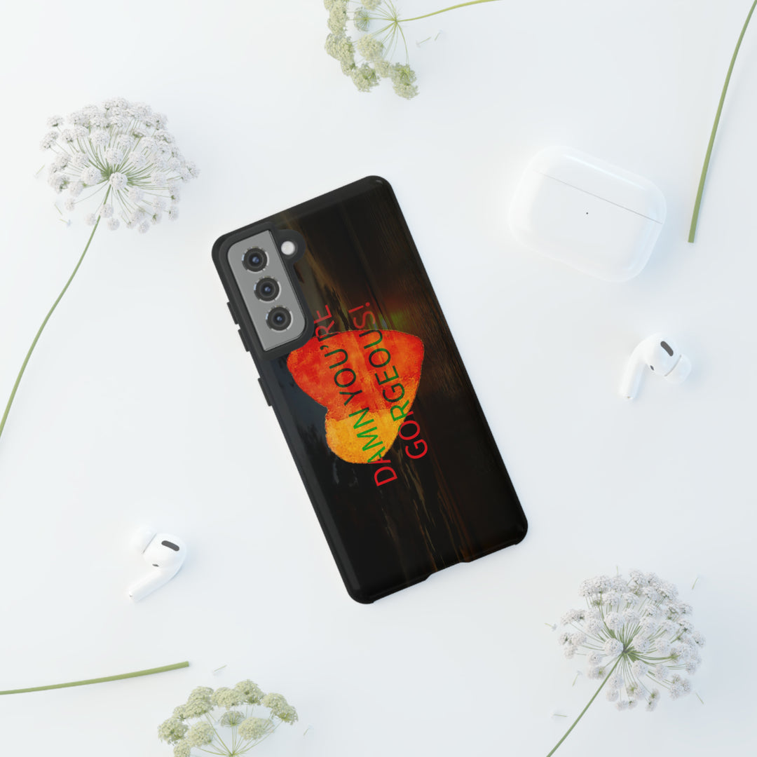 Cute Samsung Phone Case | Aesthetic Samsung Phone Case | Sunset Heart | Galaxy S23, S22, S21, S20 | Luxury Double Layer | Cool - Studio40ParkLane