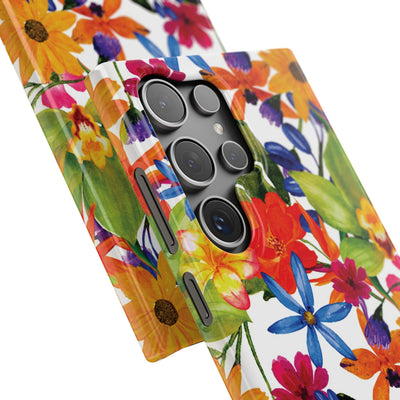 Snap Spring Flowers Cute Phone Cases for Samsung S24, S23, S22, S21, S20, Plus and Ultra, Iphone 16 Pro Max, Iphone 15, 14, 13, 12, 11, 10 - Studio40ParkLane