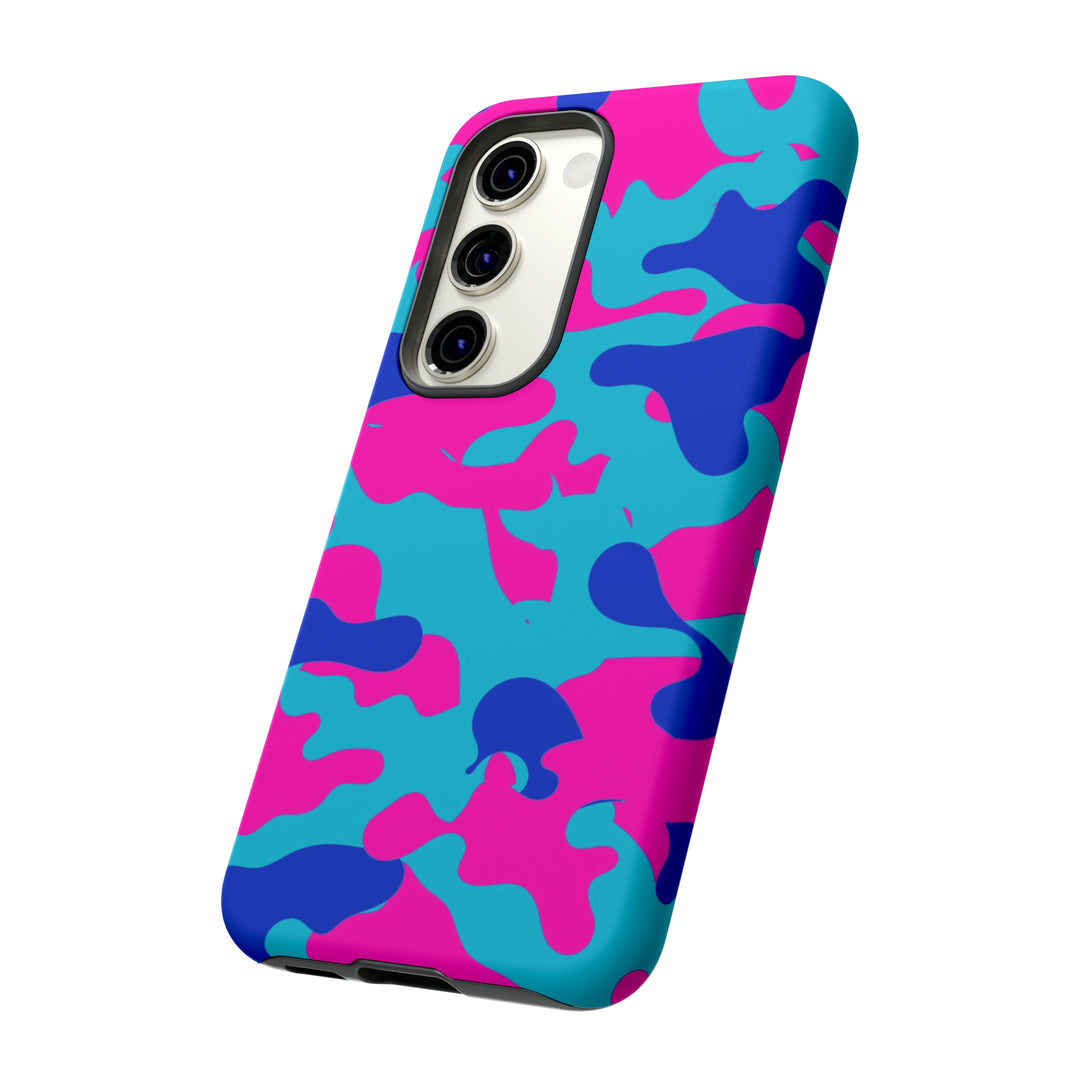 Cute Samsung Phone Case | Aesthetic Samsung Phone Case | Galaxy S23, S22, S21, S20 | Blue Pink Camouflage, Protective Phone Case - Studio40ParkLane