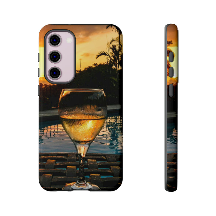 Samsung Galaxy Phone Case | Galaxy S23, S22, S21, S20 | Luxury Case Double Layered | Impact Resistant | Fashionable - Wine Glass 1 - Studio40ParkLane