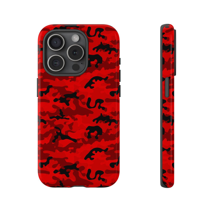 Impact Resistant, Red Camo Camouflage, Cute Phone Cases for Samsung S24, S23, S22, S21, IPhone 15 pro Iphone 14 pro Iphone 13 IPhone 12 Iphone 11 - Studio40ParkLane