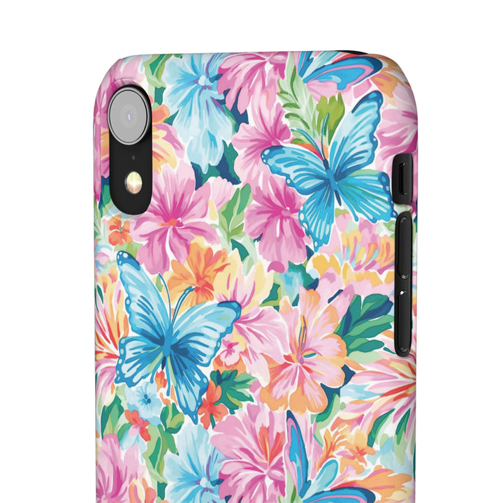 Sleek Snap Butterflies Flowers Cute Phone Case for iPhone 16 15 14 13 12 11 X Xs Max Xr Pro Plus Samsung Galaxy S24 S23 S22 S21 S20 Ultra