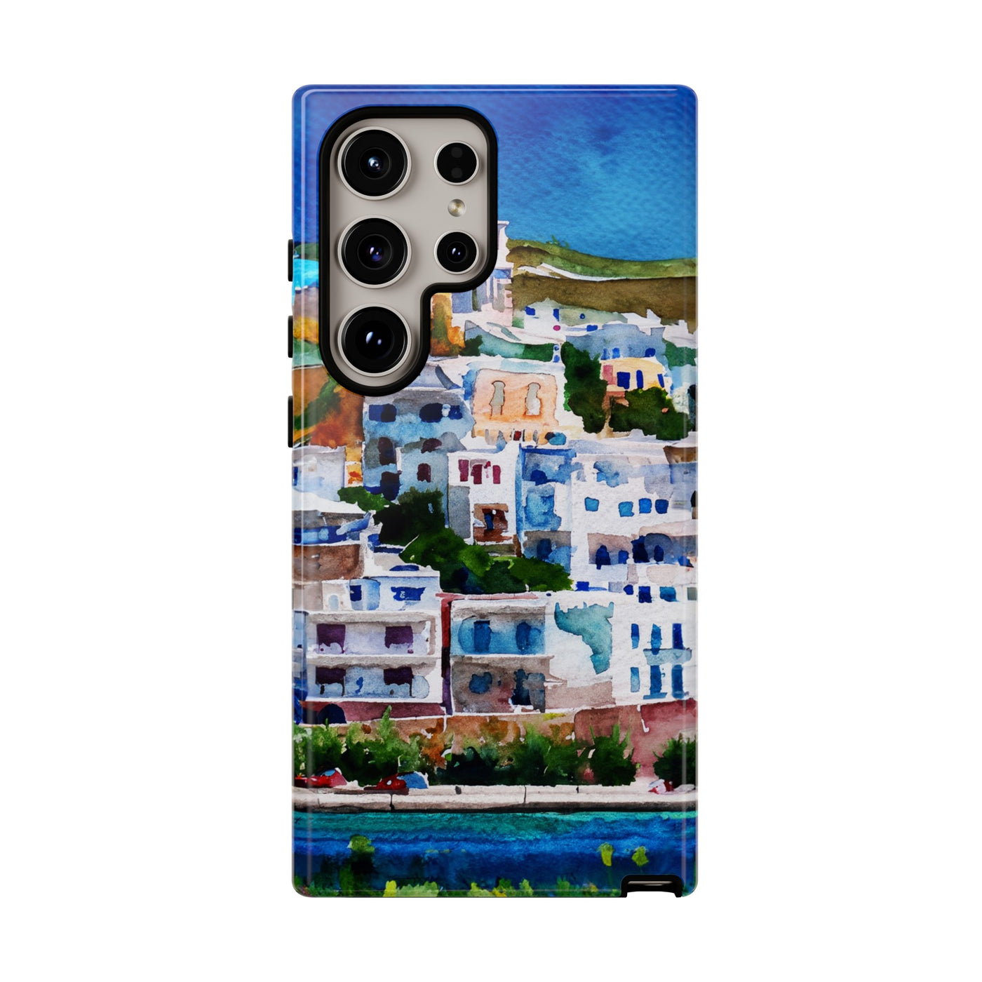 Impact Resistant, Greece House, Cute Phone Cases for Samsung S24, S23, S22, S21, IPhone 15 pro Iphone 14 pro Iphone 13 IPhone 12 Iphone 11