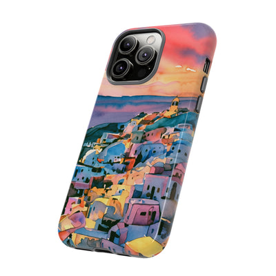 Impact Resistant, Greek Sunset, Cute Phone Cases for Samsung S24, S23, S22, S21, IPhone 15 pro Iphone 14 pro Iphone 13 IPhone 12 Iphone 11