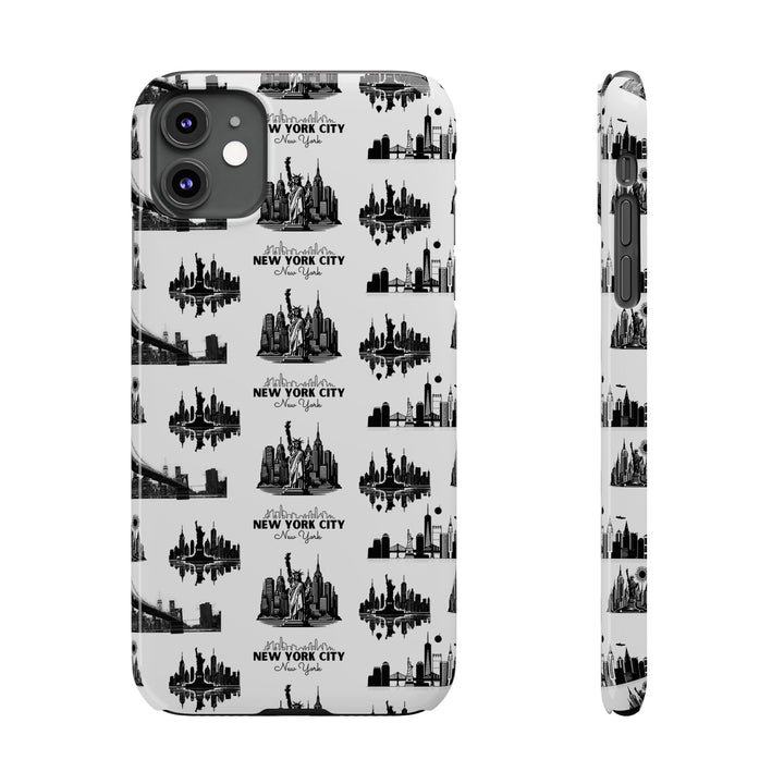 Slim New York Skyline Collage Coquette Gift for Her Cute Phone Cases for Iphone 16 Pro Max | iPhone 15 Case | iPhone 15 Pro Max Case, Iphone 14, Iphone 14 Pro Max, Iphone 13 12 11 8 7 - Studio40ParkLane