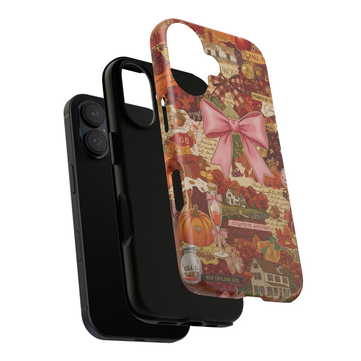 New England Fall Coquette Collage Tough Premium Phone Case - For iPhone 16 Pro Max iPhone 15 Pro iPhone Iphone 14 Plus 13 Pro 12 11 10 XR XS