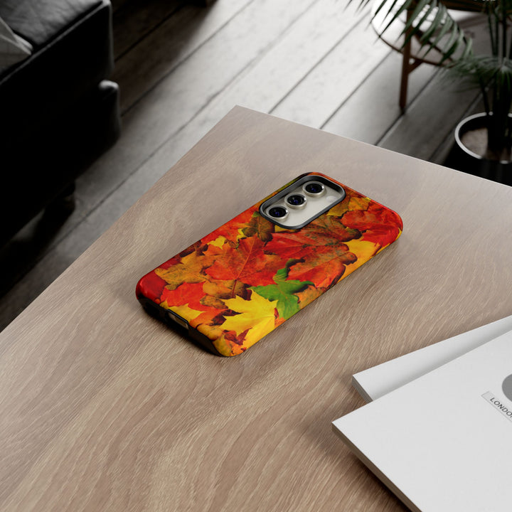 Fall Leaves Impact Resistant, Cute Phone Cases for Samsung S24, S23, S22, S21, IPhone 15 pro Iphone 14 pro Iphone 13 IPhone 12 Iphone 11 - Studio40ParkLane
