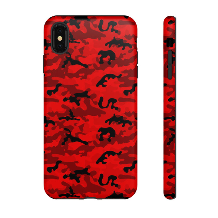 Impact Resistant, Red Camo Camouflage, Cute Phone Cases for Samsung S24, S23, S22, S21, IPhone 15 pro Iphone 14 pro Iphone 13 IPhone 12 Iphone 11 - Studio40ParkLane
