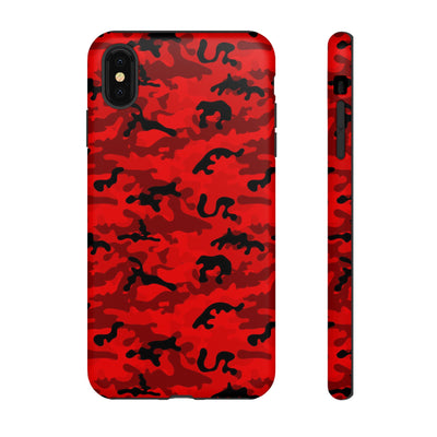 Impact Resistant, Red Camo Camouflage, Cute Phone Cases for Samsung S24, S23, S22, S21, IPhone 15 pro Iphone 14 pro Iphone 13 IPhone 12 Iphone 11