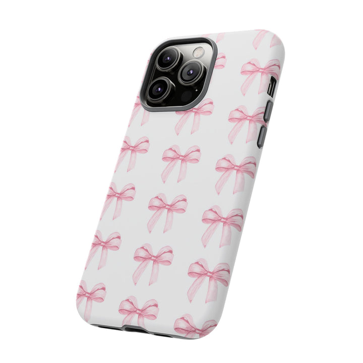 Pink Bows Cute Phone Case, for IPhone 16 Pro Max | Iphone 15, Iphone 14, IPhone 13 Case, 11 8 7, Samsung Galaxy S24, S23, S22, S21, 2 Layer Protection - Studio40ParkLane