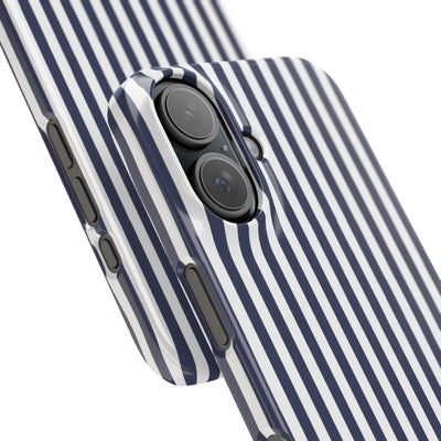 Slim Navy Blue Striped Cute Phone Case for Iphone 16 - | iPhone 15 Pro Max Case | iPhone 14 Case Iphone 13 12 11 10 9 8 7 XS X Gift for Her - Studio40ParkLane