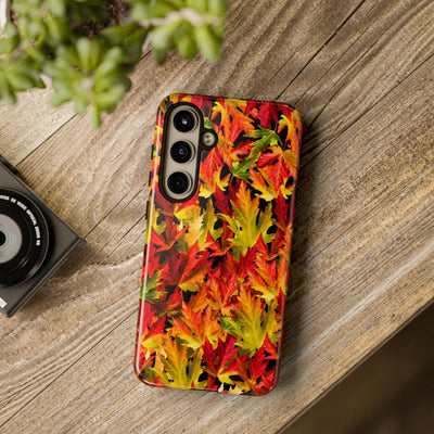 Fall Leaves Impact Resistant, Cute Phone Cases for Samsung S24, S23, S22, S21, IPhone 15 pro Iphone 14 pro Iphone 13 IPhone 12 Iphone 11