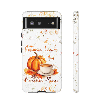 Impact Resistant, Fall Leaves Pumpkin Pie, Cute Phone Cases for Samsung S24, S23, S22, S21, IPhone 15 pro Iphone 14 pro Iphone 13 IPhone 12 Iphone 11