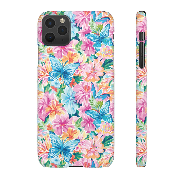 Sleek Snap Butterflies Flowers Cute Phone Case for iPhone 16 15 14 13 12 11 X Xs Max Xr Pro Plus Samsung Galaxy S24 S23 S22 S21 S20 Ultra