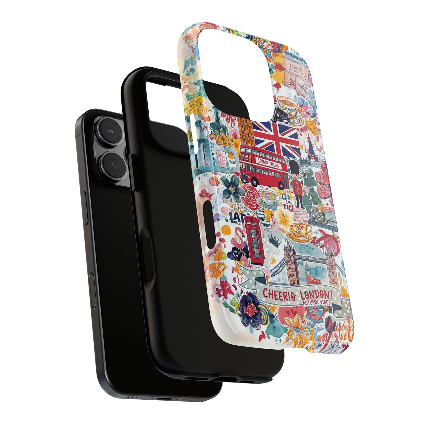 London England Coquette Collage Tough Premium Phone Case - For iPhone 17 Pro Max iPhone 16 Pro iPhone 15 Iphone 14 Plus 13 Pro 12 11 10 XR - Studio40ParkLane