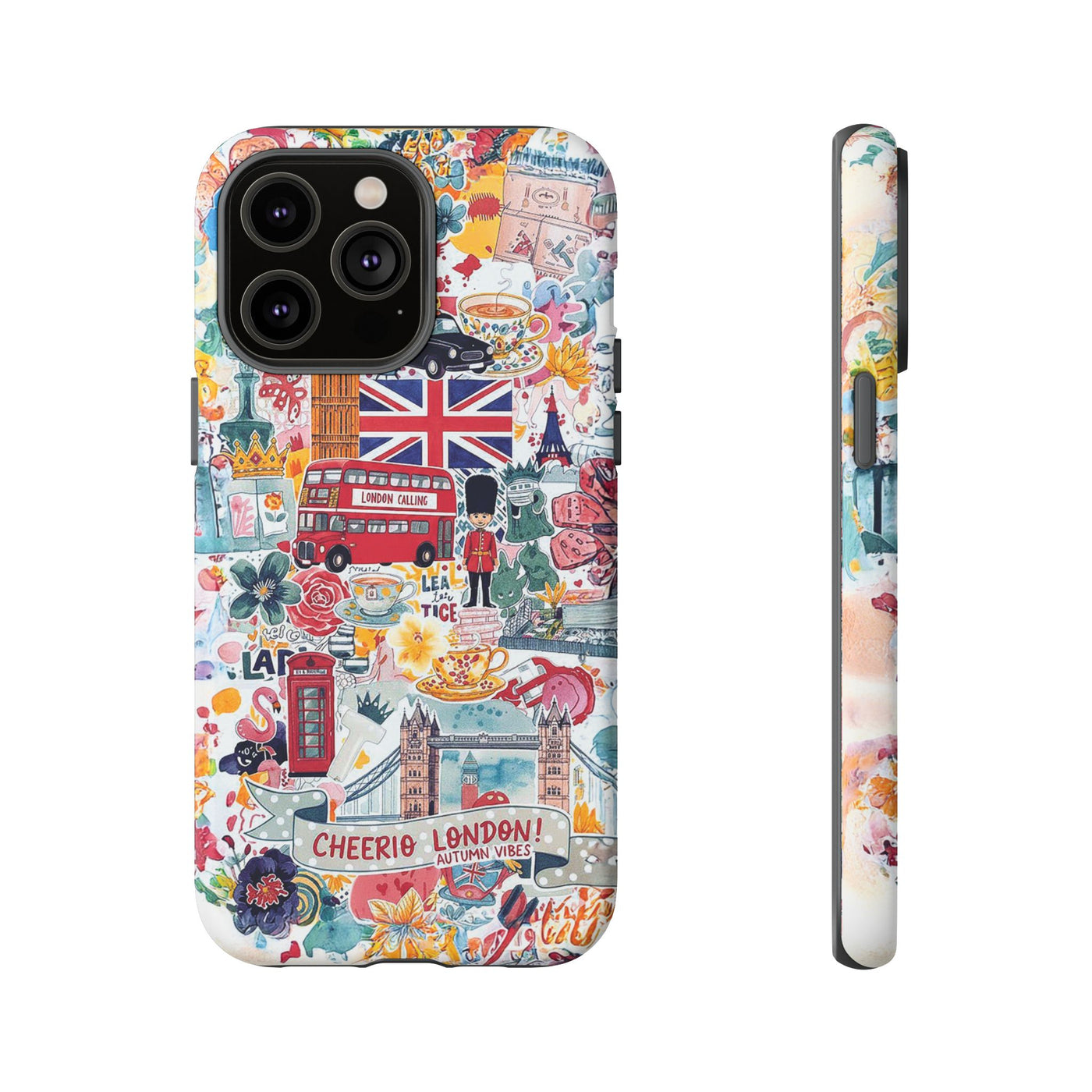London England Coquette Collage Tough Premium Phone Case - For iPhone 17 Pro Max iPhone 16 Pro iPhone 15 Iphone 14 Plus 13 Pro 12 11 10 XR - Studio40ParkLane