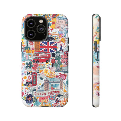 London England Coquette Collage Tough Premium Phone Case - For iPhone 17 Pro Max iPhone 16 Pro iPhone 15 Iphone 14 Plus 13 Pro 12 11 10 XR - Studio40ParkLane