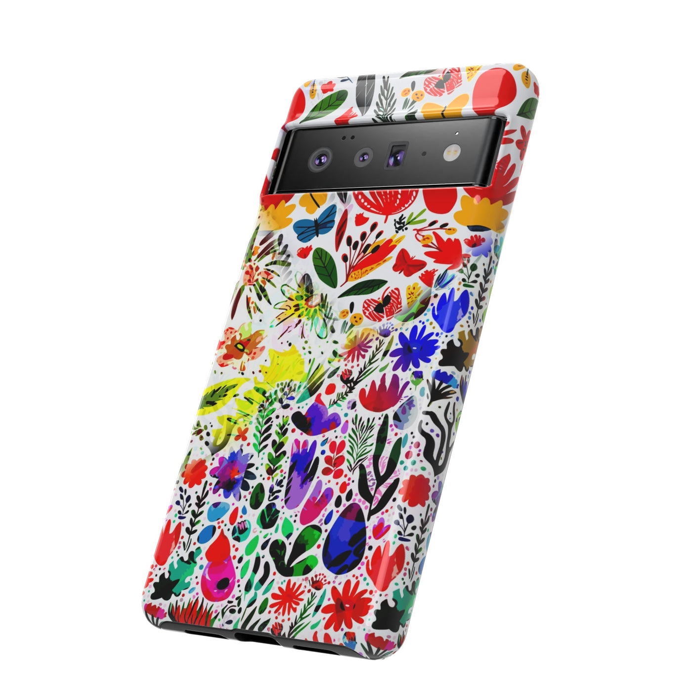 Impact Resistant, Colored Flowers, Cute Phone Cases for Samsung S24, S23, S22, S21, IPhone 15 pro Iphone 14 pro Iphone 13 IPhone 12 Iphone 11