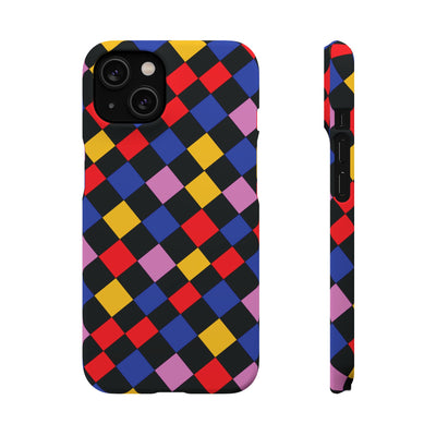 Colorful Checkerboard Cute Phone Case - Sleek Snap - for iPhone 16 15 14 13 12 11 Max Pro Plus Samsung Galaxy S24 S23 S22 S21 S20 Plus Ultra - Studio40ParkLane