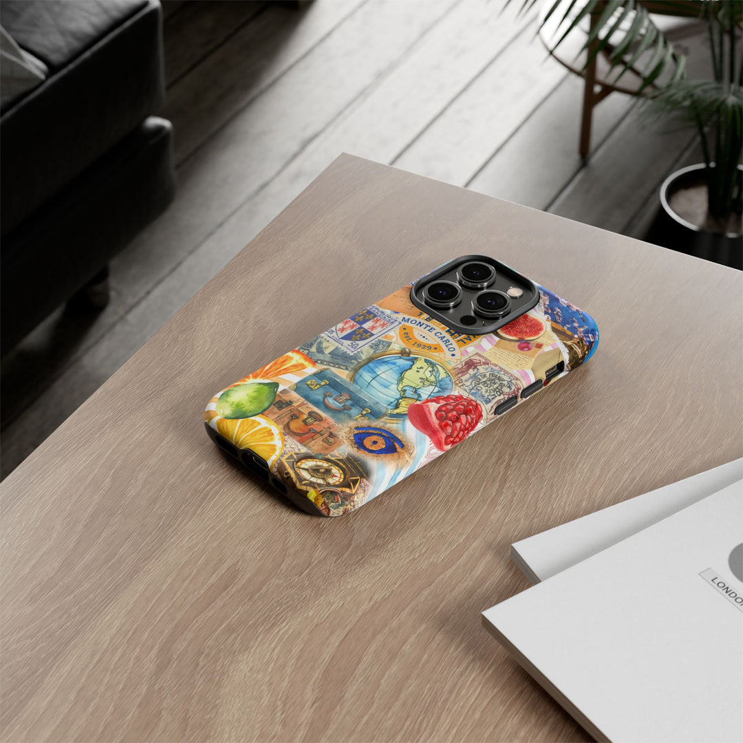 Cute European Summer Collage Phone Case, for IPhone 16 Case | Iphone 15, Iphone 14, IPhone 13 Case, 11 8 7, Samsung Galaxy S24, S23, S22, S21 Extra Protective - Studio40ParkLane