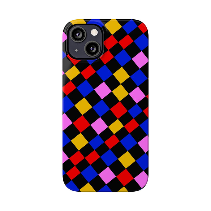 Slim Abstract Colorful Checkerboard Cute Phone Case for Iphone 17 - | iPhone 16 Pro Max Case | iPhone 15 Case Iphone 14 13 12 11 Gift for Her - Studio40ParkLane