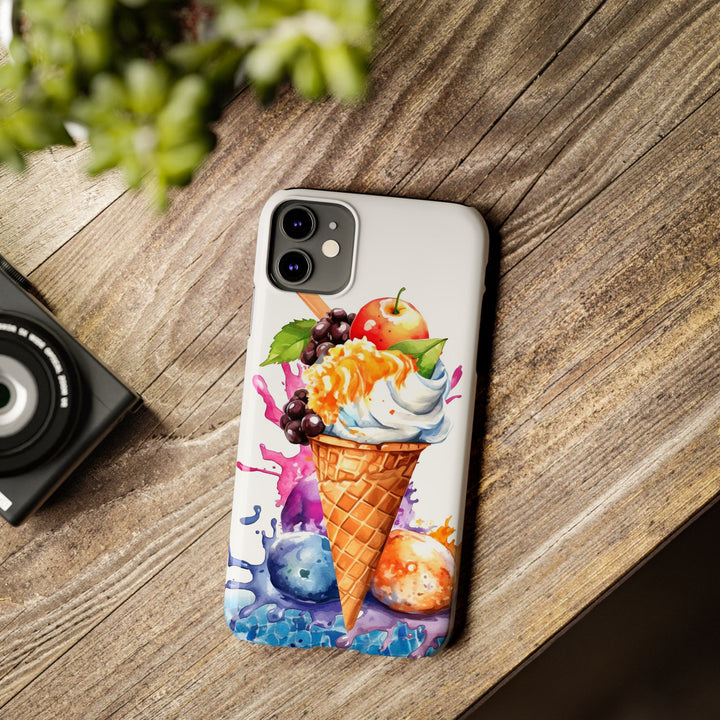 Slim Summer Ice Cream Cone Slim Cute Phone Cases for Iphone | iPhone 15 Case | iPhone 15 Pro Max Case, Iphone 14, Iphone 14 Pro Max, Iphone 13 - Studio40ParkLane