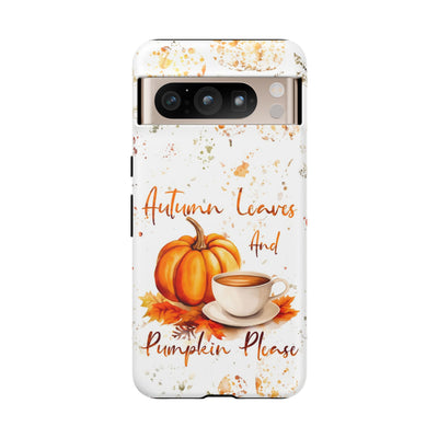 Impact Resistant, Fall Leaves Pumpkin Pie, Cute Phone Cases for Samsung S24, S23, S22, S21, IPhone 15 pro Iphone 14 pro Iphone 13 IPhone 12 Iphone 11