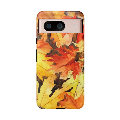 Impact Resistant, Fall Leaves, Cute Phone Cases for Samsung S24, S23, S22, S21, IPhone 15 pro Iphone 14 pro Iphone 13 IPhone 12 Iphone 11