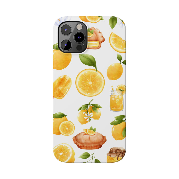 Slim Cute Phone Cases for Iphone - | iPhone 15 Case | iPhone 15 Pro Max Case, Iphone 14 Case, Iphone 14 Pro Max, Iphone 13, Summer Fruit Lemon - Studio40ParkLane