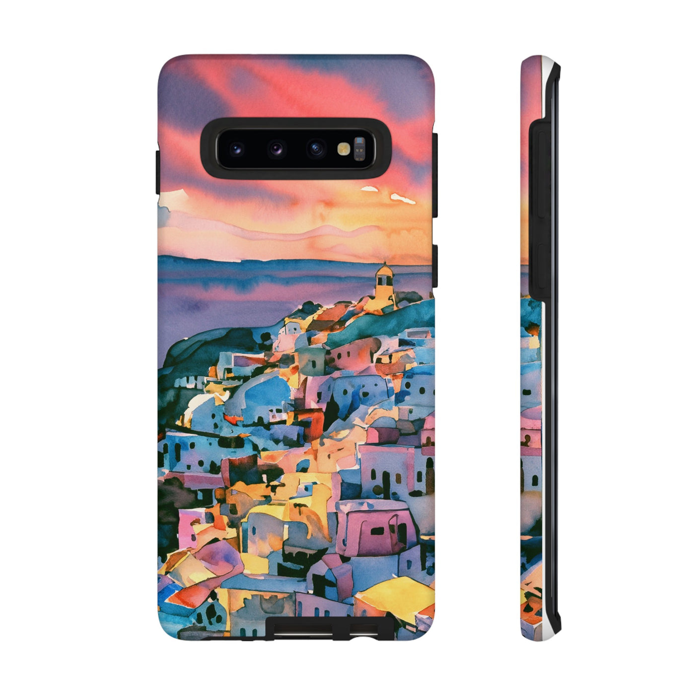 Impact Resistant, Greek Sunset, Cute Phone Cases for Samsung S24, S23, S22, S21, IPhone 15 pro Iphone 14 pro Iphone 13 IPhone 12 Iphone 11