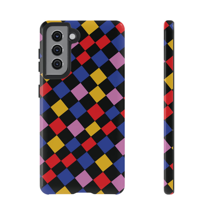 Aesthetic Tough Colorful Checkerboard Phone Case Premium - For iPhone 17 Pro Max iPhone 16 Pro iPhone 15 Iphone 14 Plus 13 Pro 12 11 10 XR - Studio40ParkLane