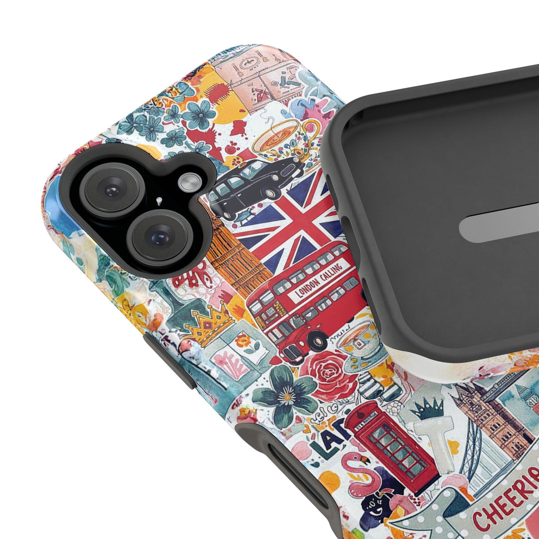 London England Coquette Collage Tough Magsafe Cute Phone Cases for Iphone | iPhone 17 Pro Max Case, Iphone 16, Iphone 15 14 13 12 11 10 9 - Studio40ParkLane