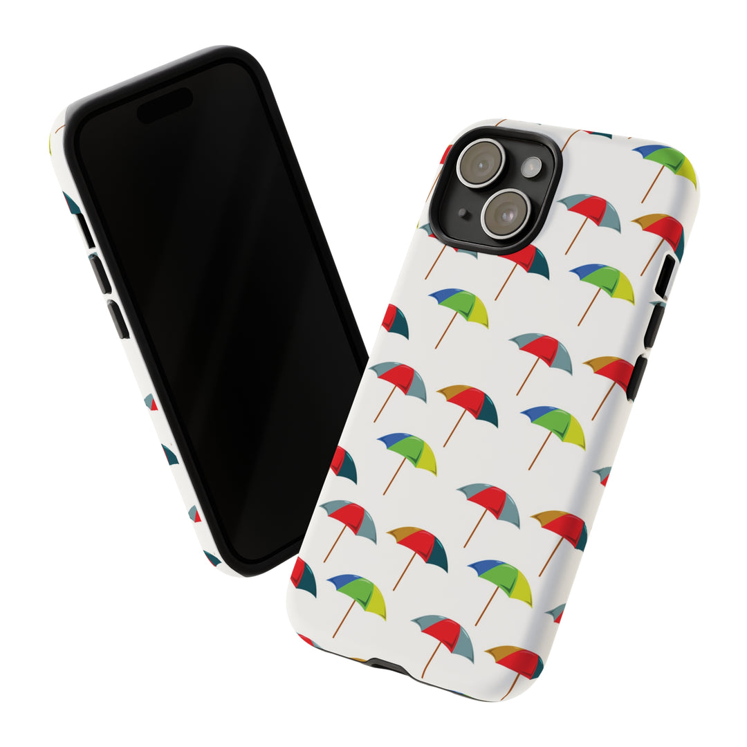 Cute IPhone Case | Colorful Beach Parasols, iPhone 15 Case | iPhone 15 Pro Case, Iphone 14 Case, Iphone 14 Pro Max Case, Protective Iphone Case - Studio40ParkLane