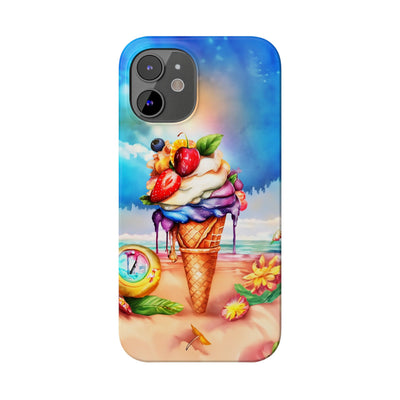 Slim Summer Ice Cream Cone Slim Cute Phone Cases for Iphone  | iPhone 15 Case | iPhone 15 Pro Max Case, Iphone 14, Iphone 14 Pro Max, Iphone 13