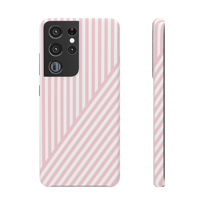 Aesthetic Sweet Pink Stripes Cute Phone Case Sleek Snap - For iPhone 17 Pro Max iPhone 16 Pro iPhone 15 Iphone 14 Plus 13 Pro 12 11 10 Gift