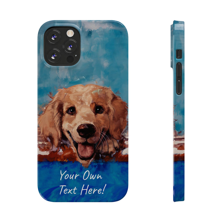 Slim Personalized Cute iPhone Cases - | iPhone 15 Case | iPhone 15 Pro Max Case, Iphone 14 Case, Iphone 14 Pro Max, Iphone 13, Golden Retriever Dog - Studio40ParkLane