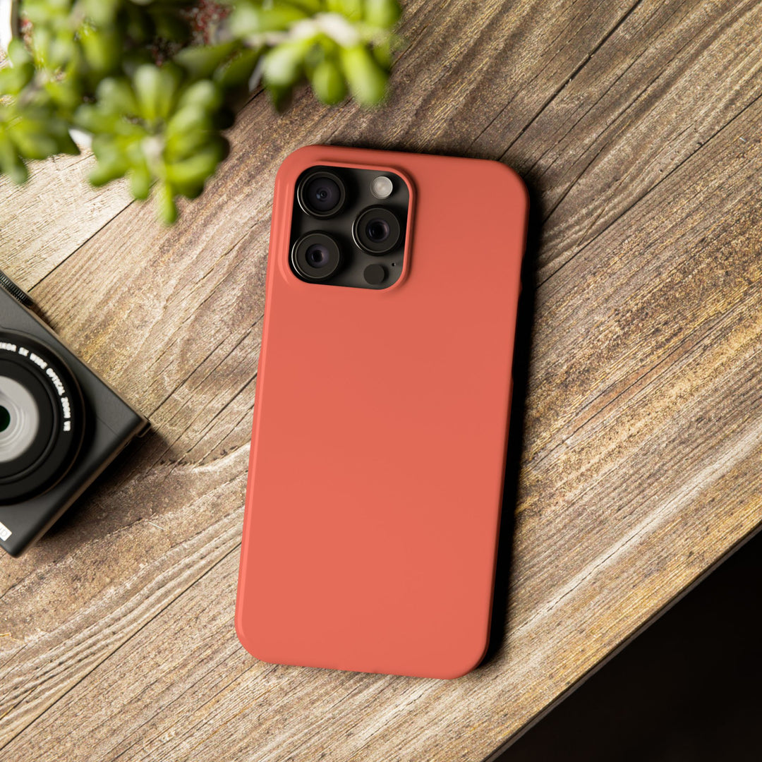 Slim Coral pink Gift for Her Aesthetic Cute Phone Case for Iphone 16 - | iPhone 15 Pro Max Case | iPhone 14 Case 13 12 11 10 9 8 7 - Studio40ParkLane