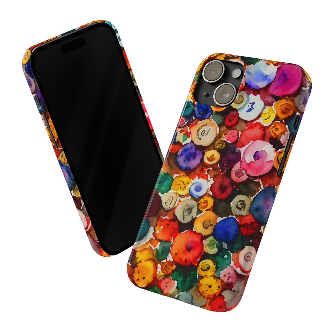 Slim Cute Phone Cases for Iphone | iPhone 15 Case | iPhone 15 Pro Max Case, Iphone 14, Iphone 14 Pro Max, Iphone 13, Colorful Buttons Abstract - Studio40ParkLane